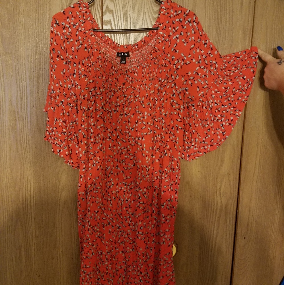 Orange long tunic top